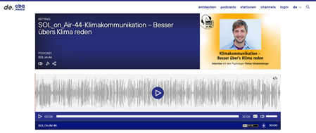 Screenshot zu Link für Podcast von SOL_on_Air über Klimakommunikation