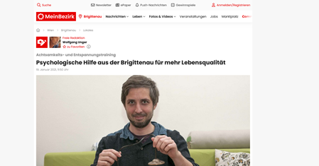 Screenshot zu Link für Psychologische Hilfe für die Brigittenau auf MeinBezirk.at